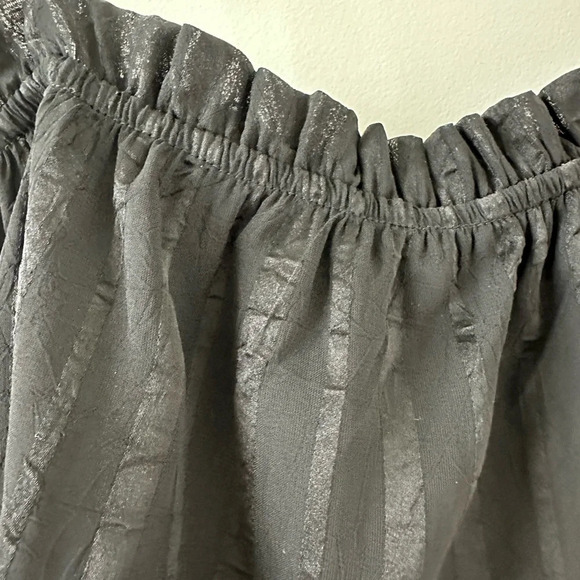 Lulu’s Blouson Black Cropped Tank Top Spaghetti Strap Blouse Shirt NWT Small - Picture 8 of 11